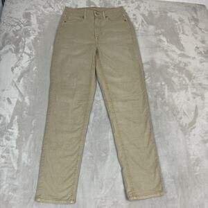 American Eagle Jeans Womens 2 Long Beige Mom Straight Jean Preppy Casual